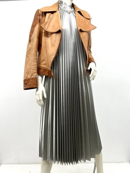 Гофре классика Трикотаж серебристо-серый