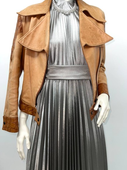 Гофре классика Трикотаж серебристо-серый