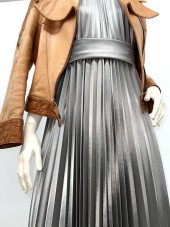 Гофре классика Трикотаж серебристо-серый