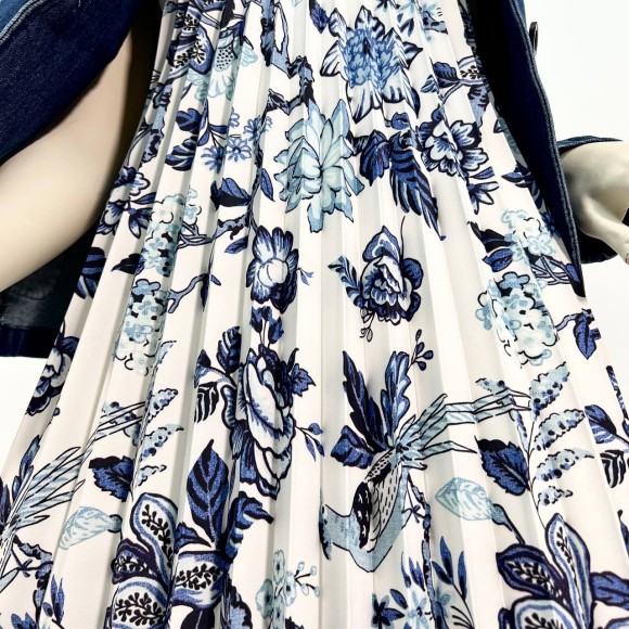 Гофре классика Софт в синюю птицу