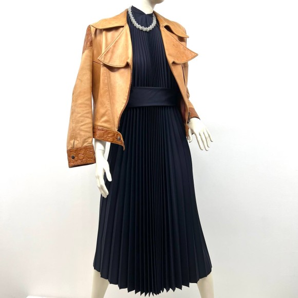 Гофре классика Поливискоза Глубокий синий